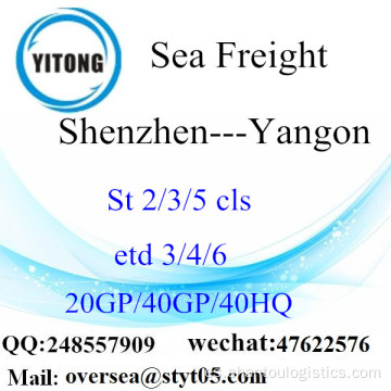 Shenzhen Puerto marítimo de carga de envío a Yangon